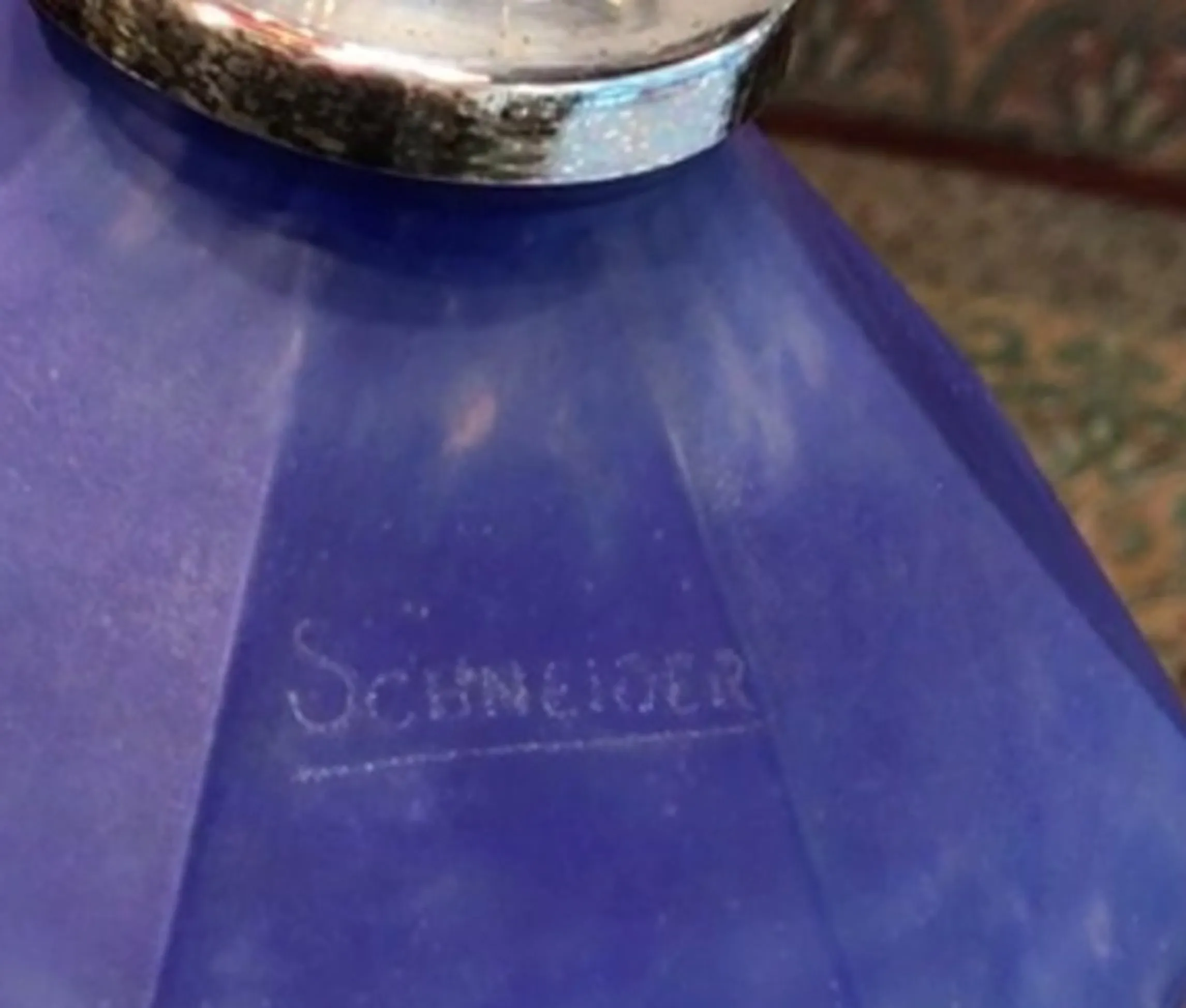 antique blue seal with the engraving Schneider