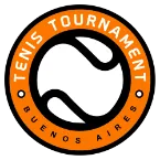 Antique seal of tennis tournament in orange color