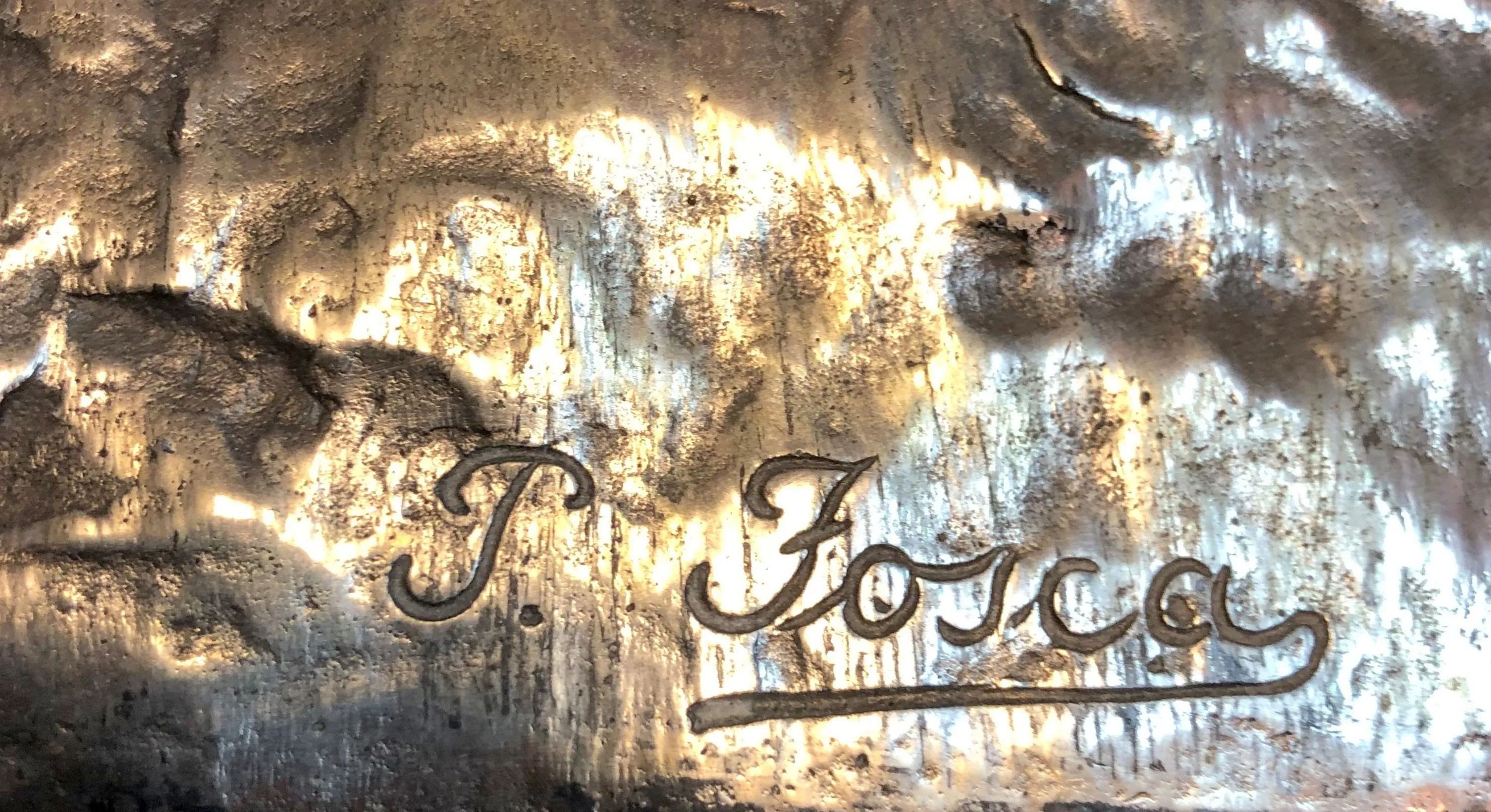 antique seal of P. Fosca with visible details