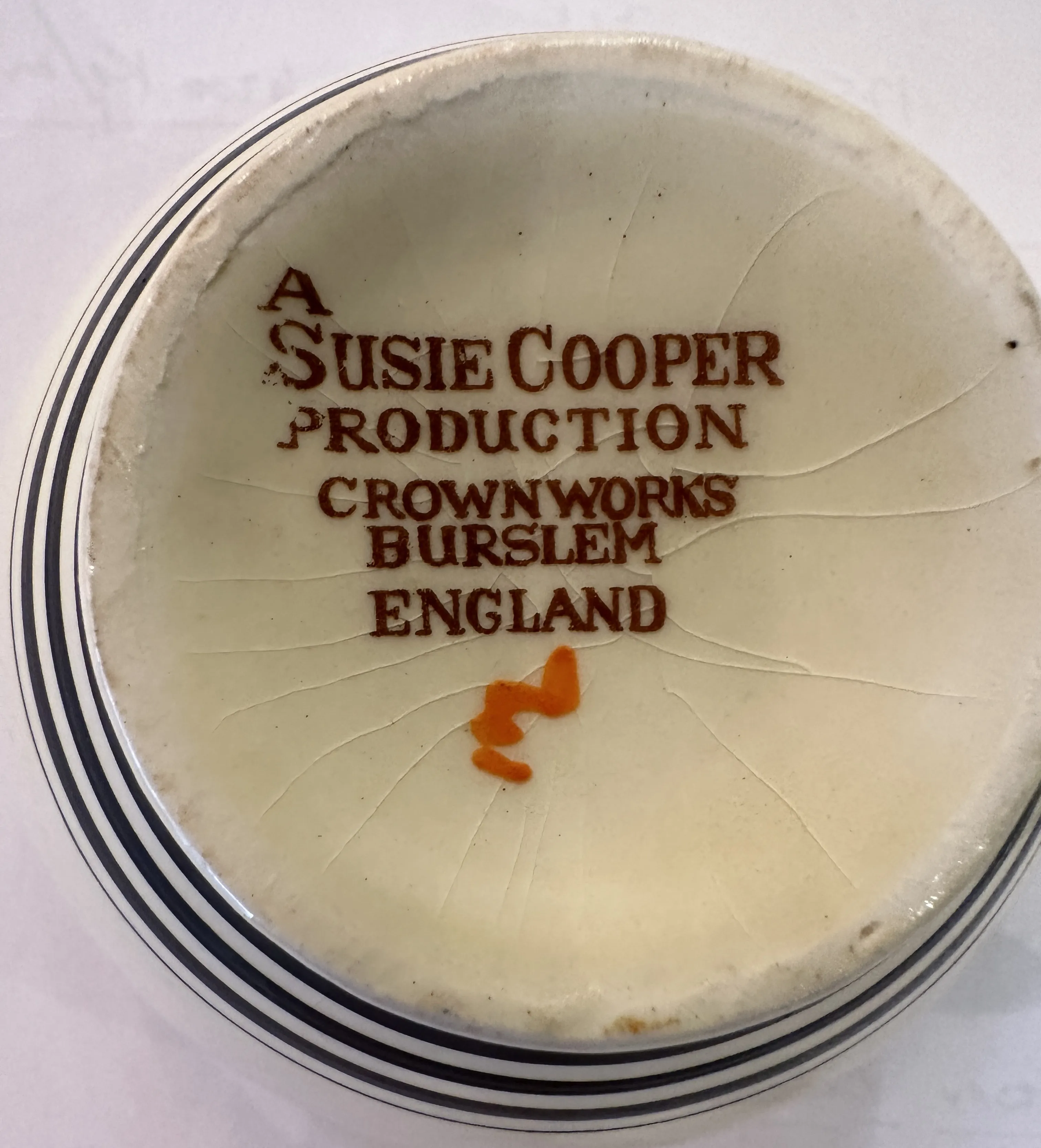 antique seal A.Susie Cooper with visible inscriptions