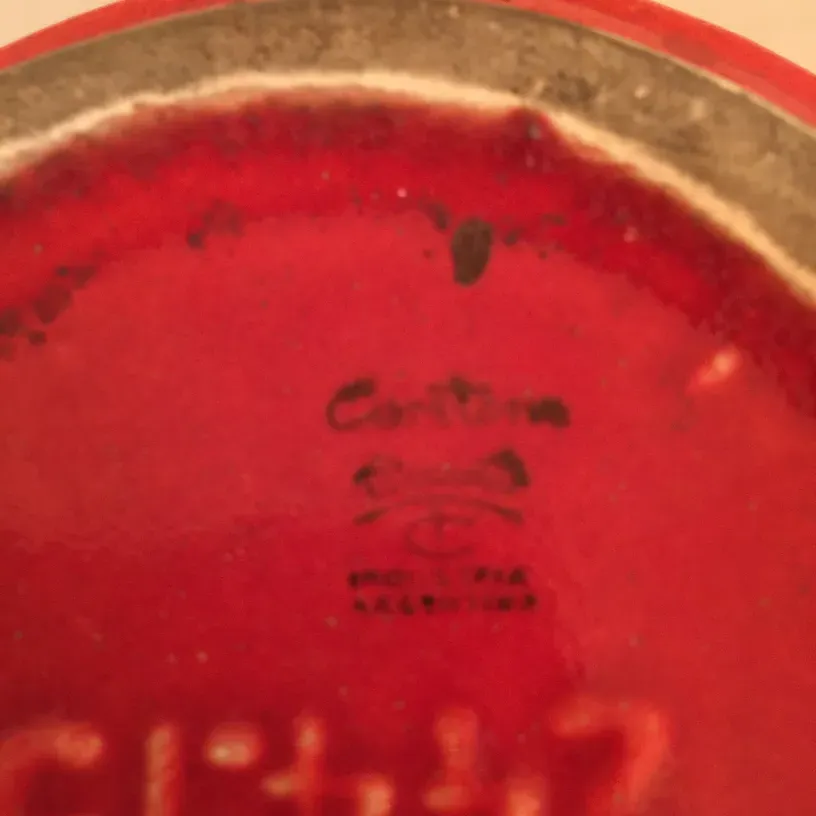 Base of antique ceramic with visible stamps