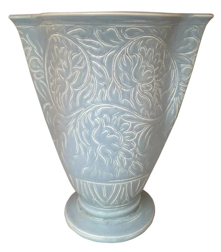 vaso de cerâmica antiga beswick com flores