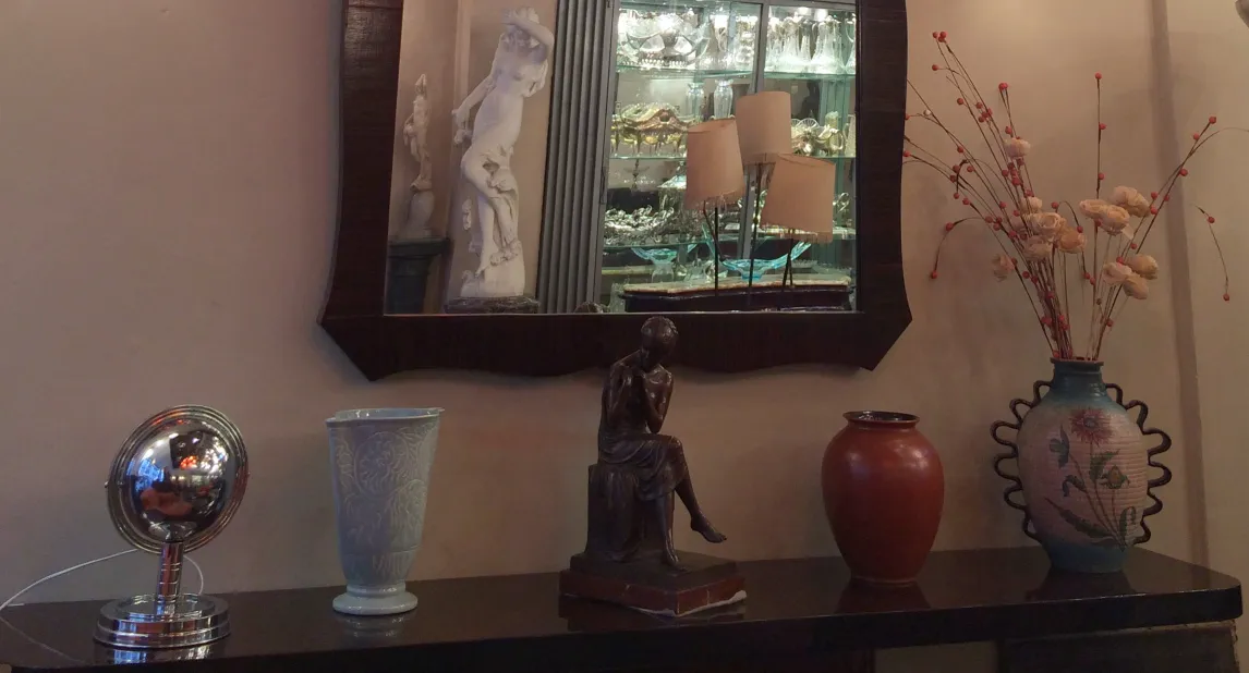 antique ceramic decoration in an elegant setting