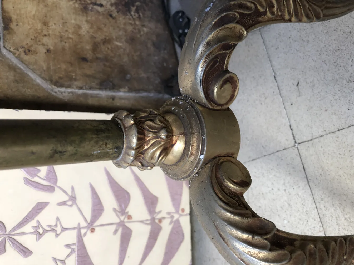 detail of antique sculpture with intricate designs