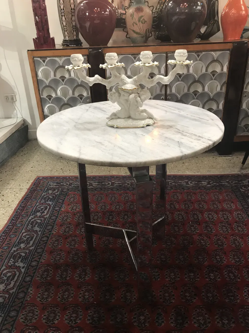Candelabro cerâmico antigo Hutschenreuther selb decoração