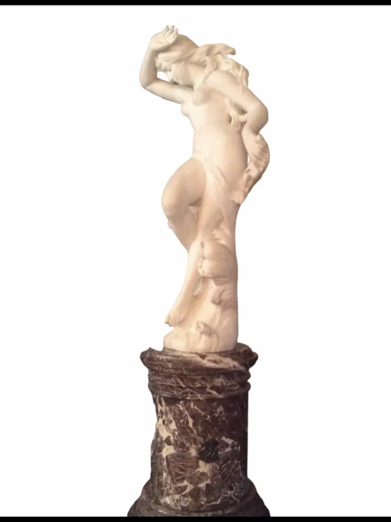 sculpture ancienne de A. Piazza représentant un mouvement dynamique