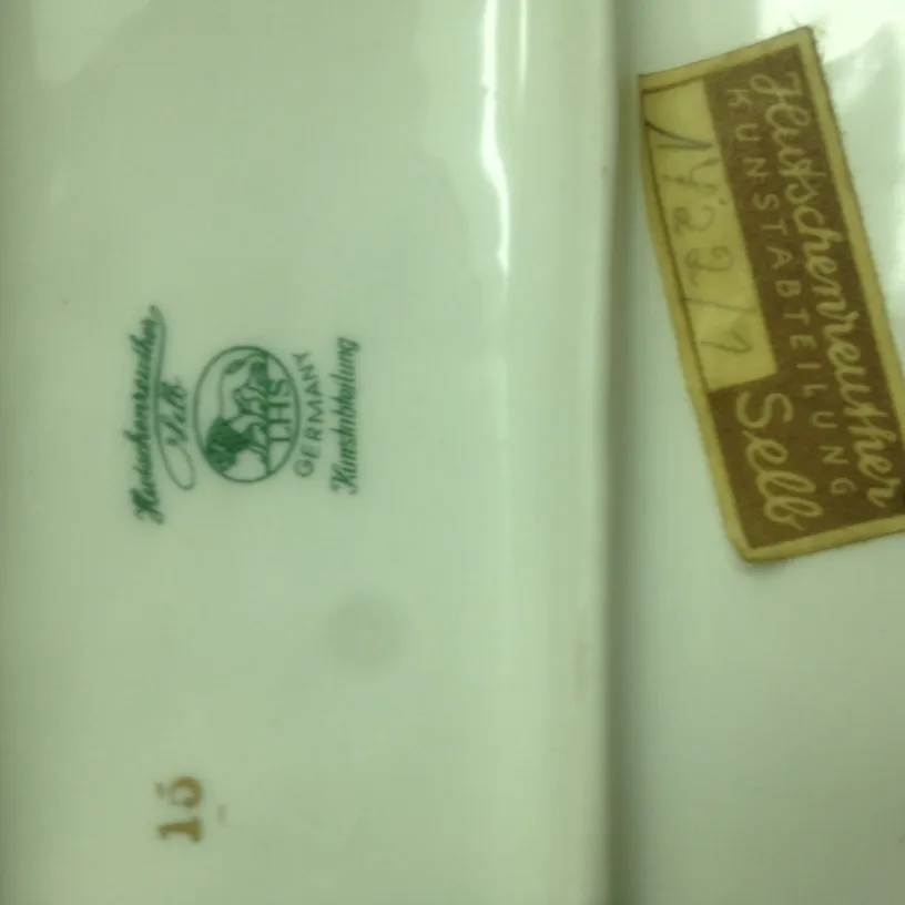 Bella ceramica artigianale tedesca antica con marchio distintivo