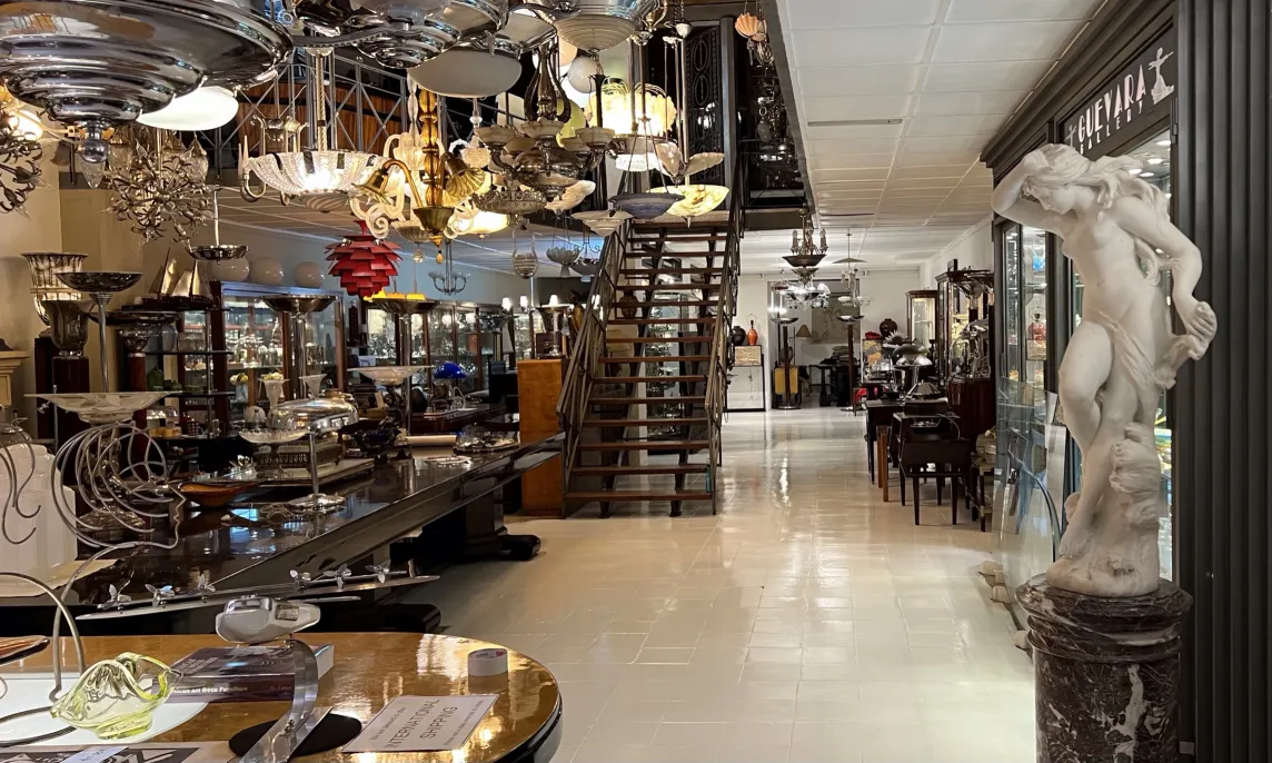 sculpture by A. Piazza in an antique setting