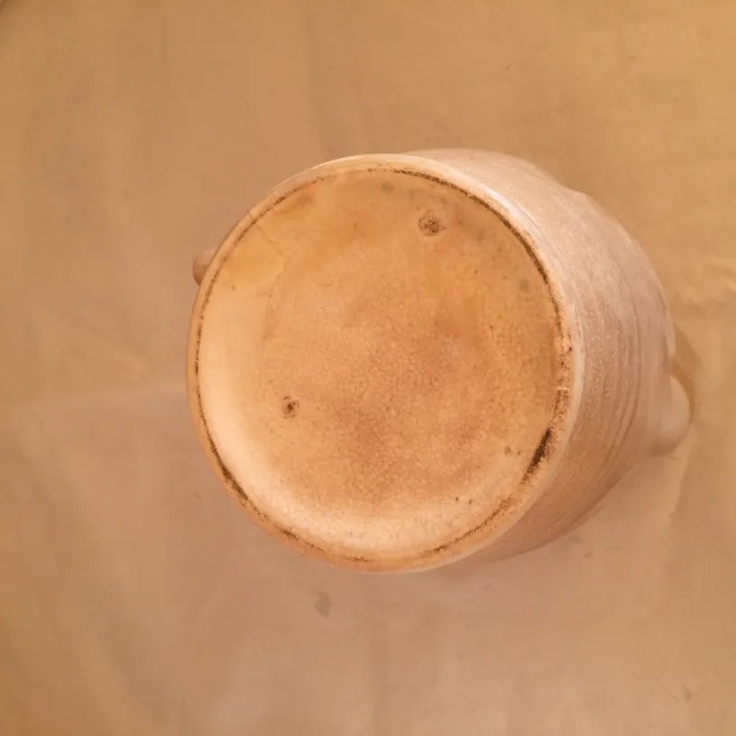 Bottom view of antique ceramic with visible details