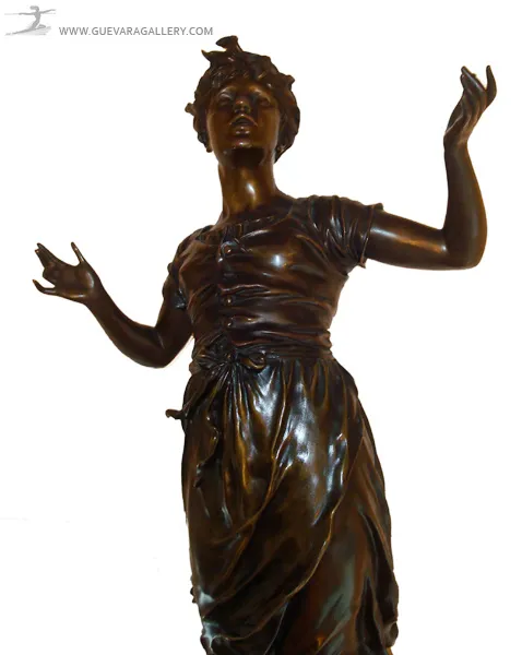 古い彫刻 k sterrer wien 女性の形、優雅な詳細