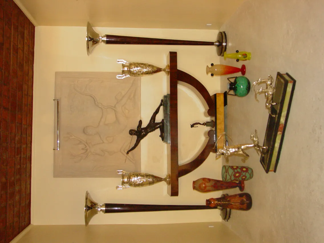 decorative antique sculpture in a cozy setting