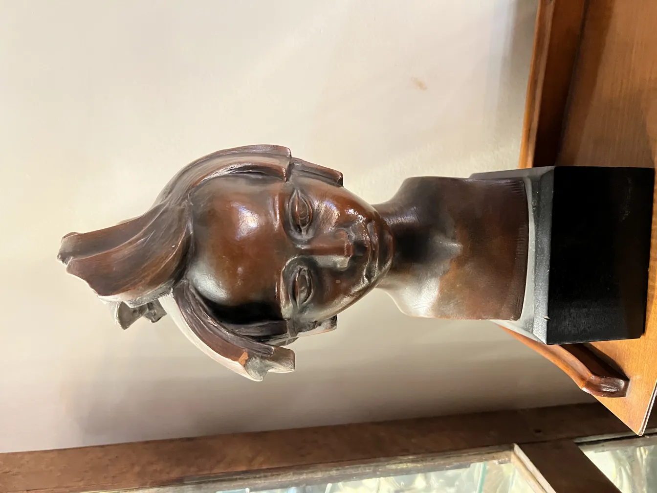 antique sculpture of human representation with details