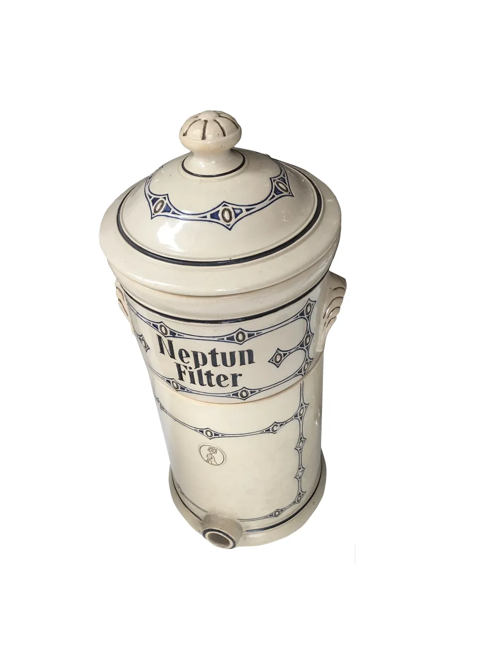 antike Keramik mit erhabenem Design und Deckel