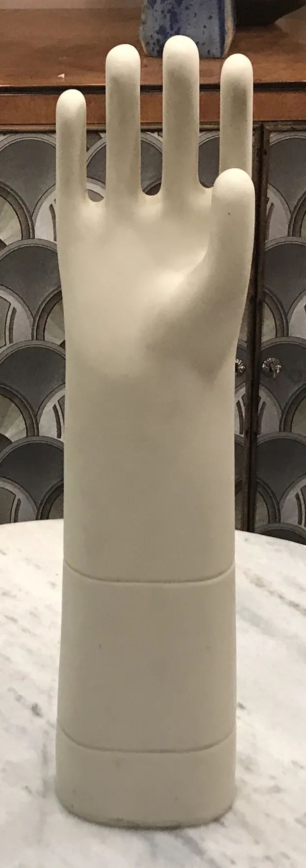 antique white ceramic hand sculpture design