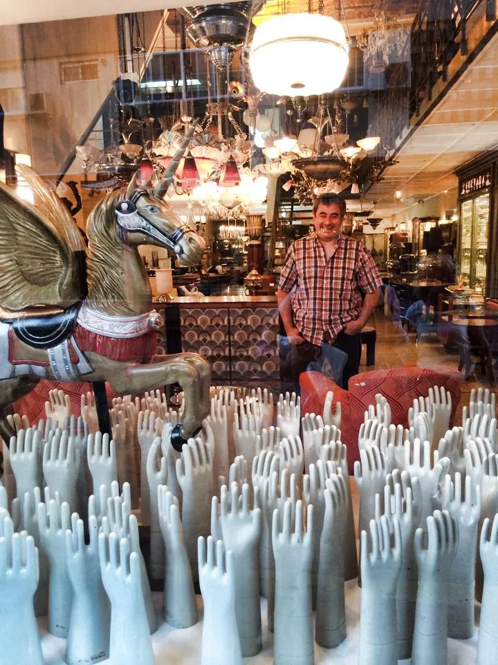 古董陶瓷手，装饰背景