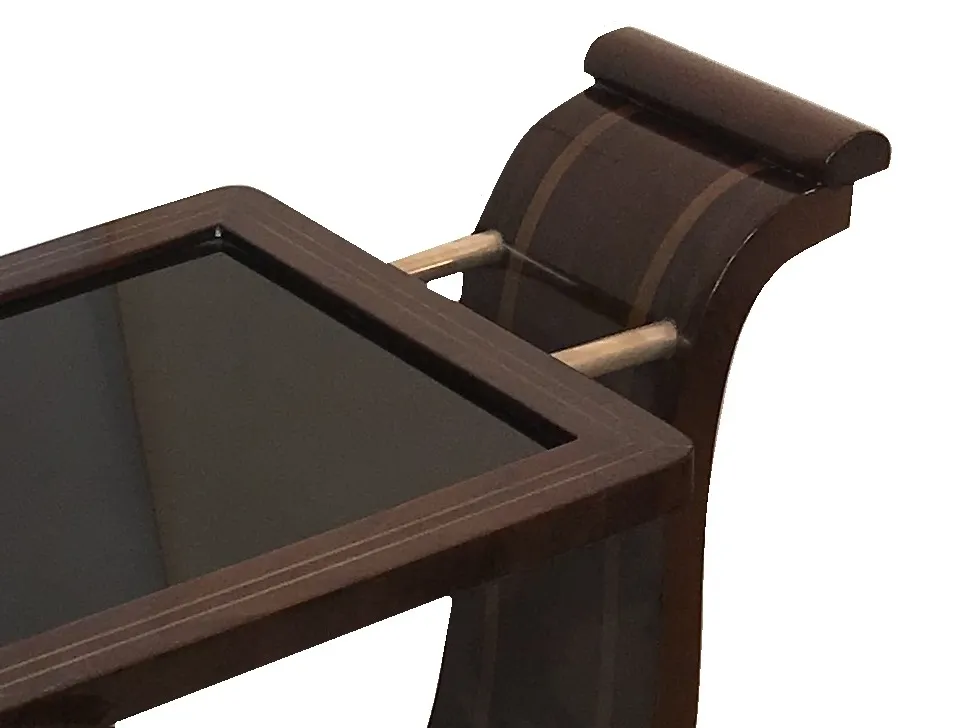 세련된 디자인의 앤티크 바 카트, 광택 마감 처리