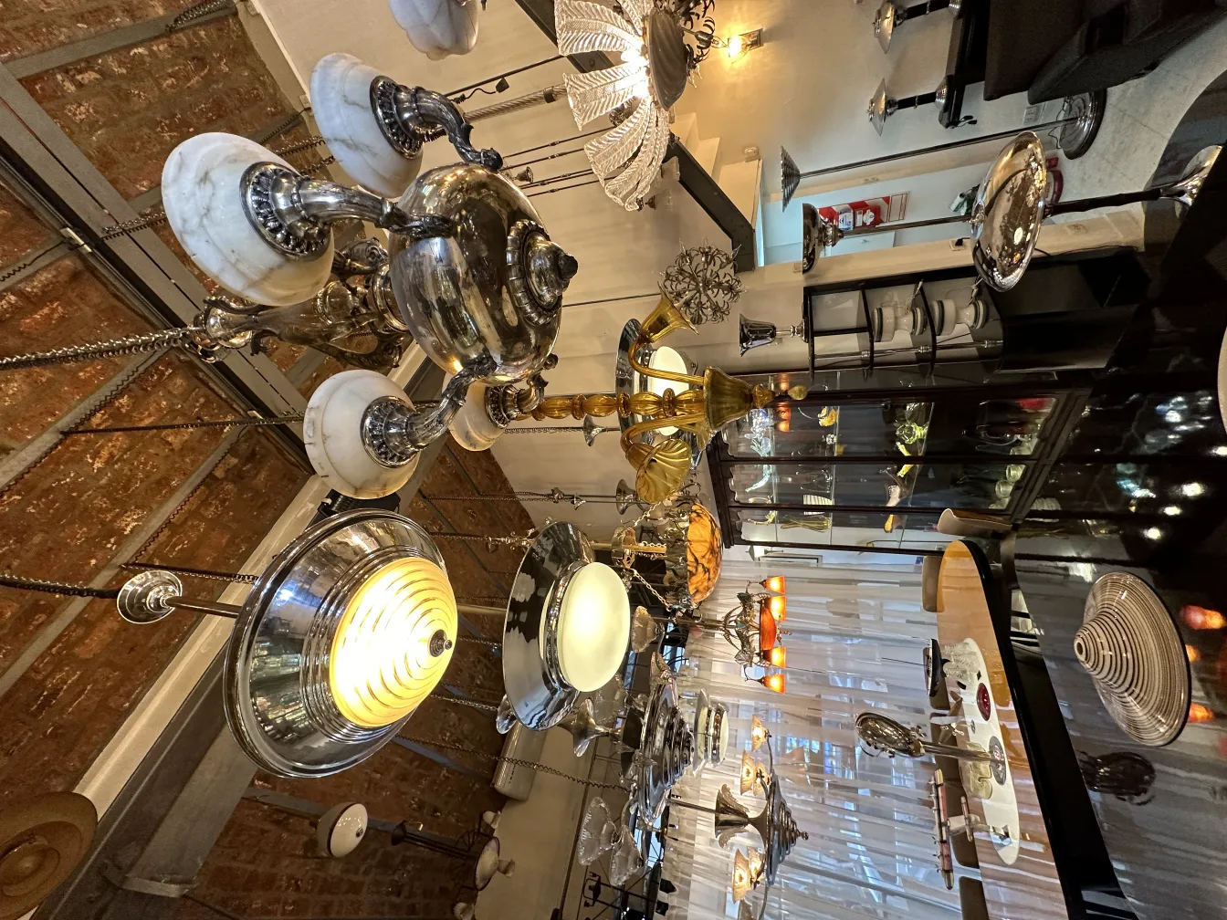 antique hanging lamp with elegant details in a cozy setting