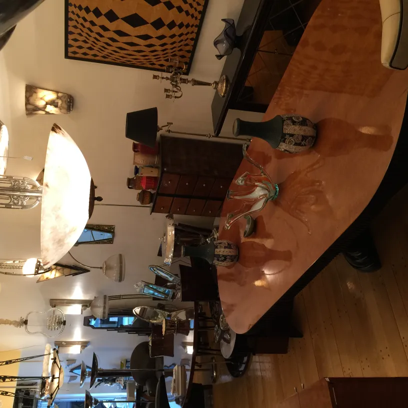 Antique hanging lamp in a stylish decor environment