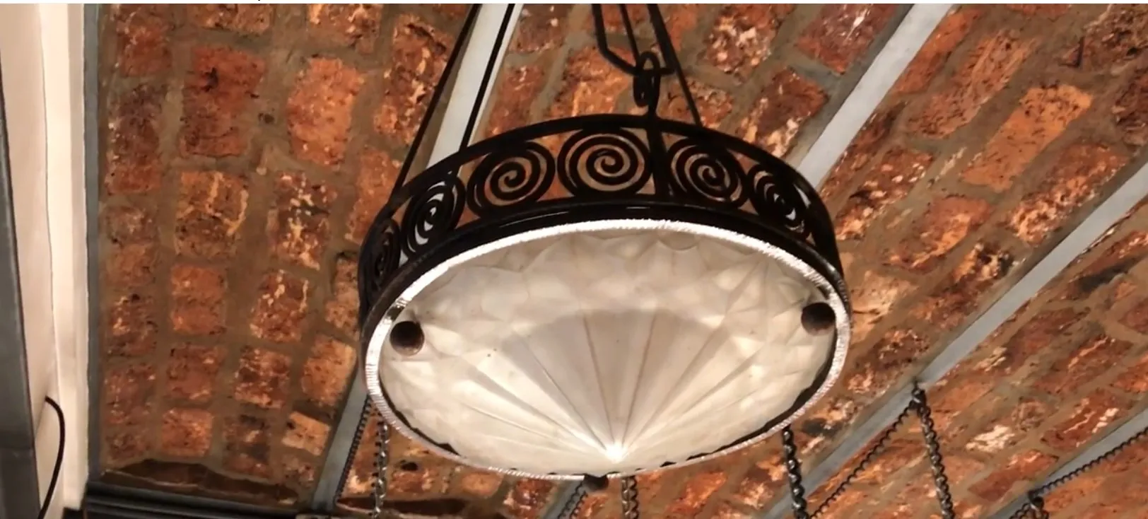antique hanging lamp with an elegant decorative design