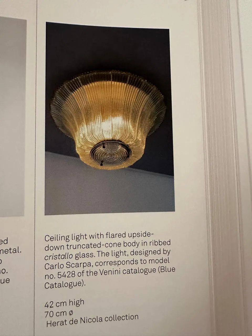 Antique hanging lamp by Paolo Venini, illuminating the space