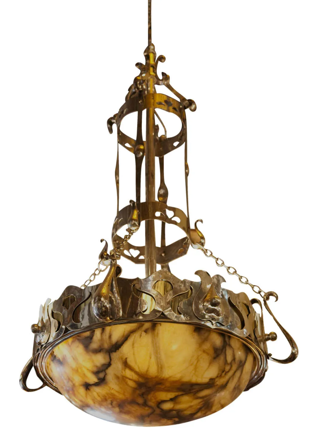 Lampada a sospensione antica con design decorativo unico