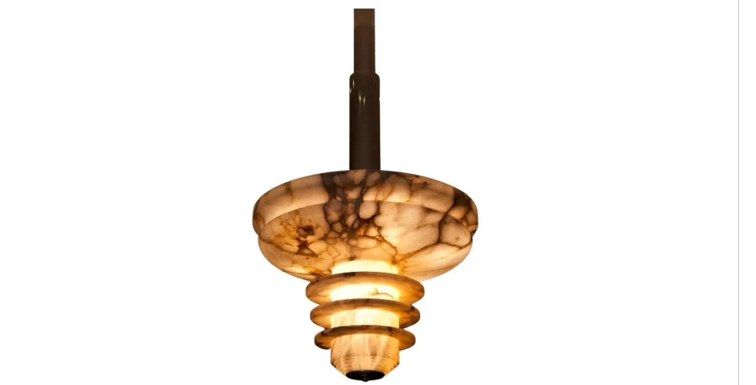 Antique hanging lamp with unique design, elegant style illuminating the area.