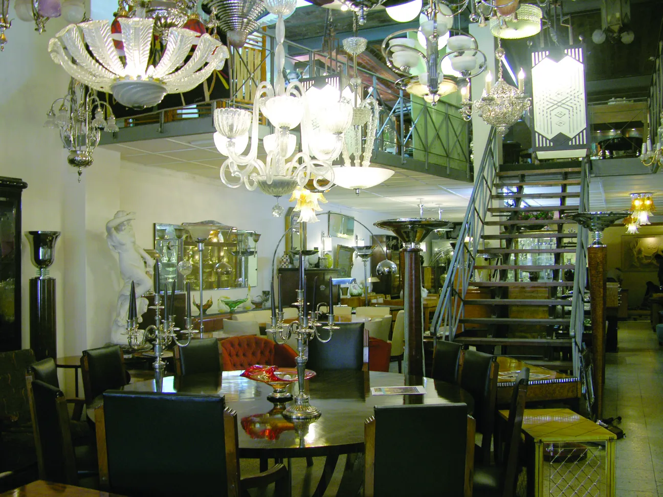 antique hanging lamp paolo venini in an elegant environment with additional decor elements