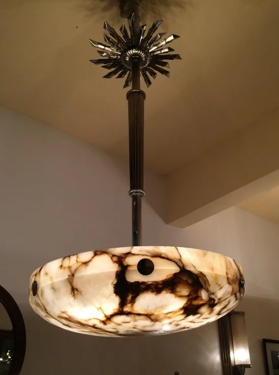 Antique hanging lamp with a unique design in light tones