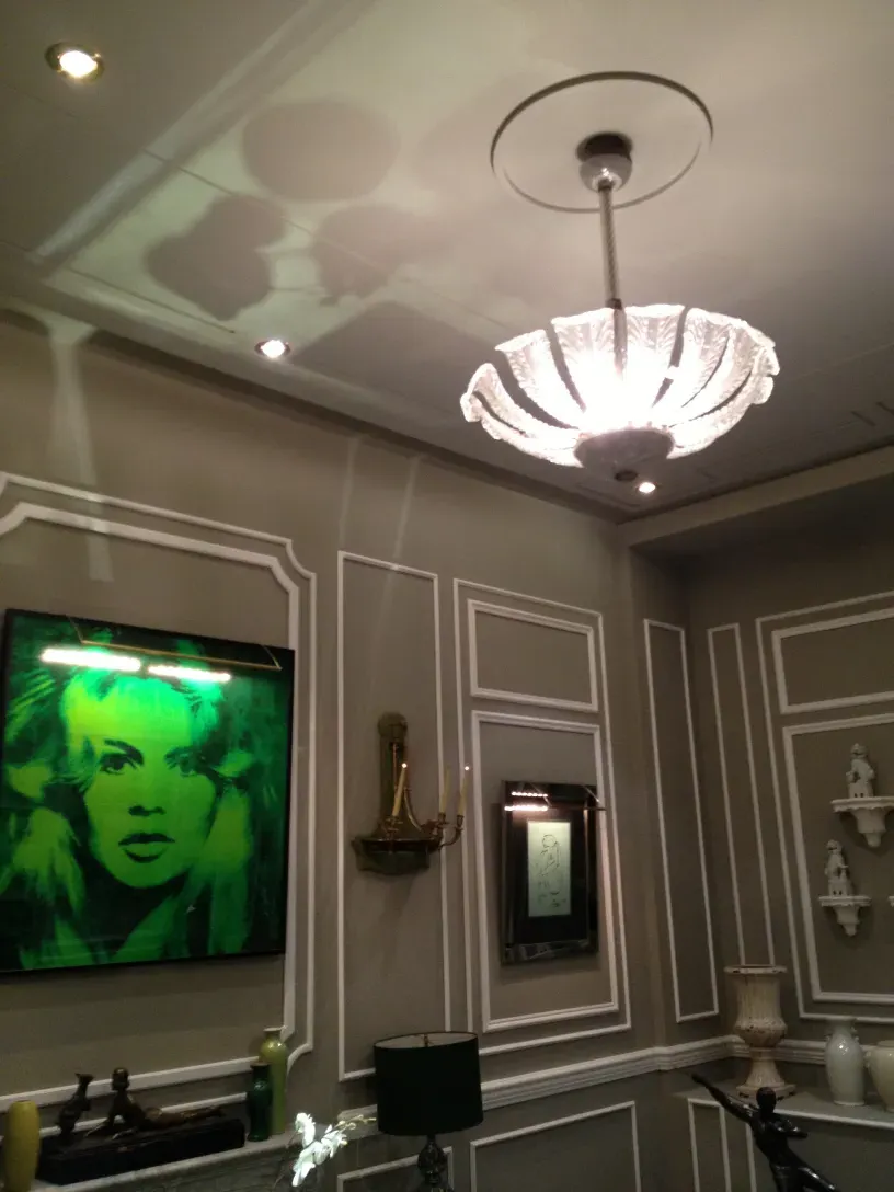 Antique hanging lamp in an elegant environment with soft lighting.