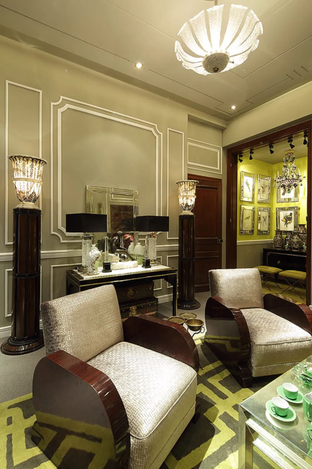 bela lampada de teto antiga com detalhes elegantes, decorativa em um ambiente sofisticado, estilo Paolo Venini