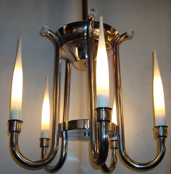 Beautiful antique hanging lamp with white lights