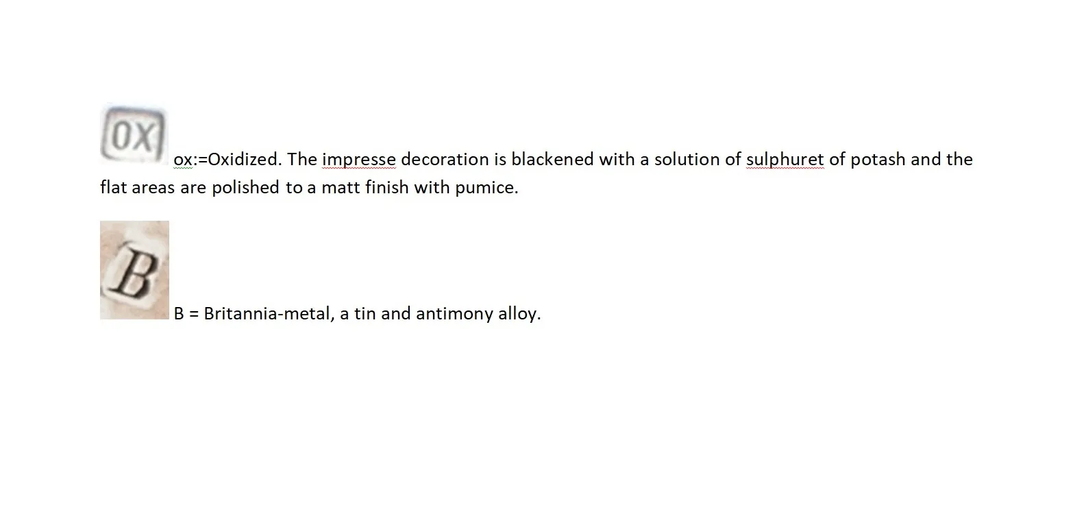 Scatola antica ossidata con decorazioni impresse e lucidate.