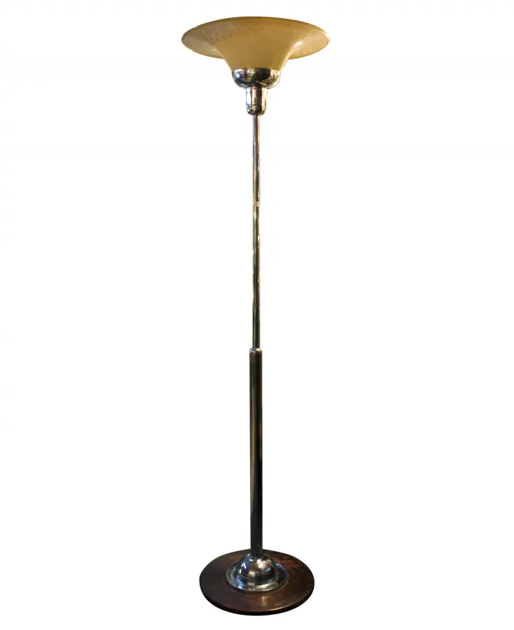 antike Stehleuchte WMF mit großem Schirm, elegantes Design