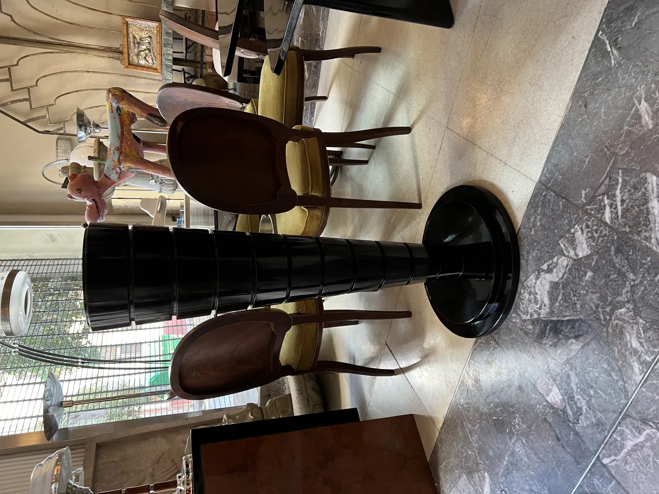 Antique floor lamps in a cozy environment