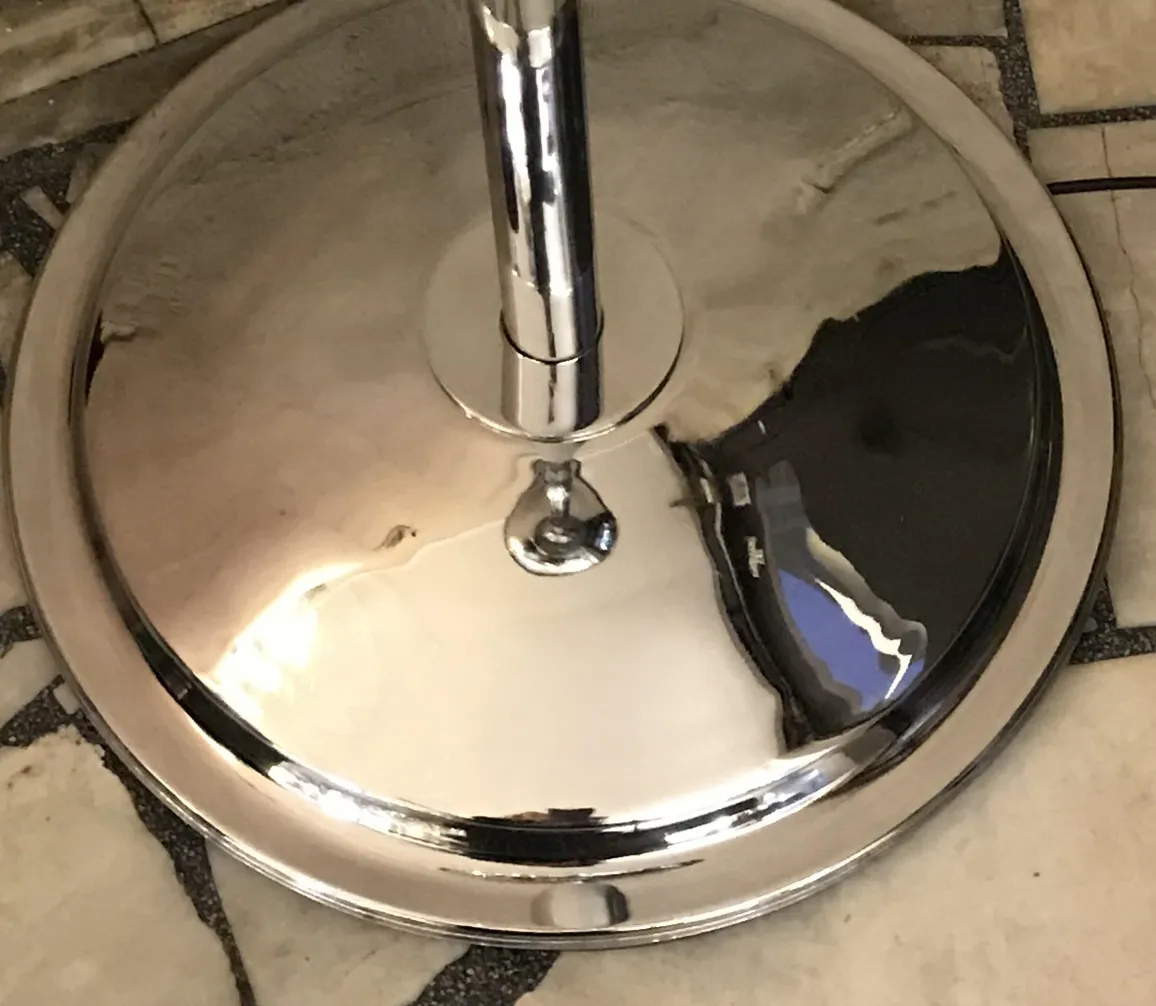 base brillante de 2 lampadaires avec détail poli