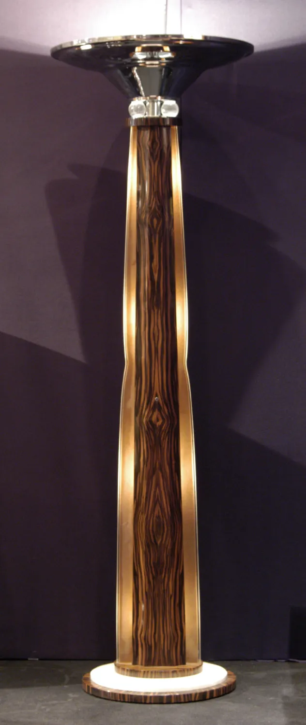 Two antique floor lamps, elegant and tall, beautifully designed