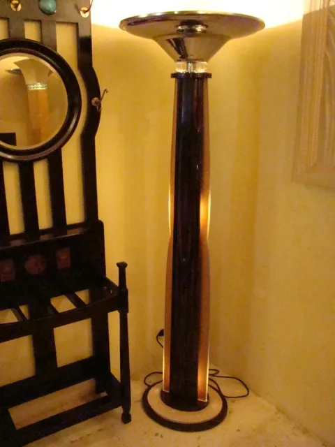two vintage floor lamps with sleek design illuminating a cozy environment