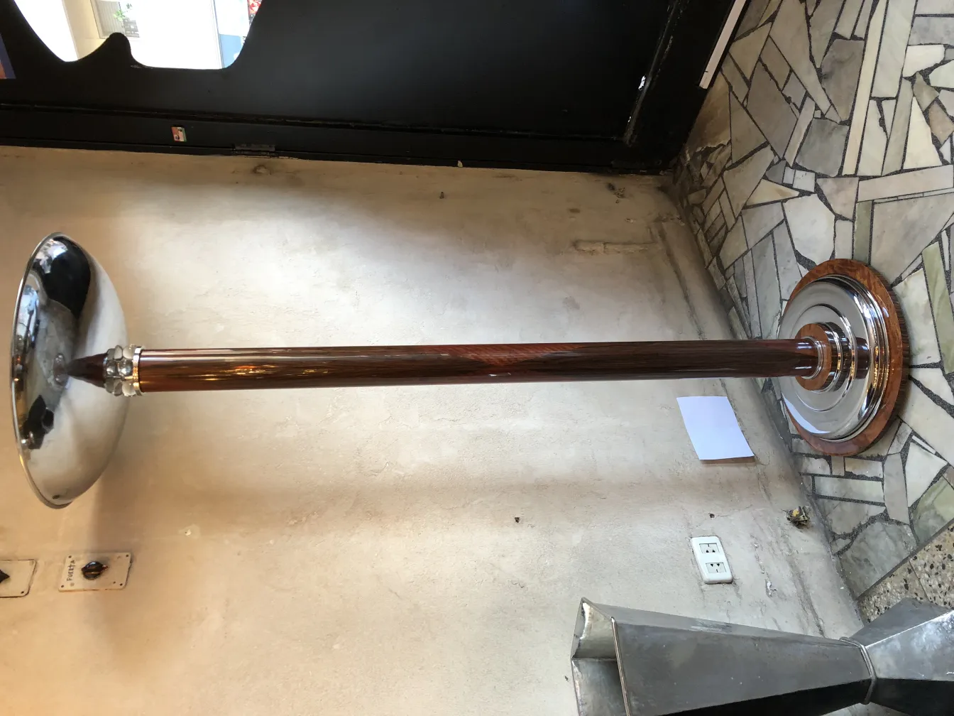 two antique floor lamps with decorative base