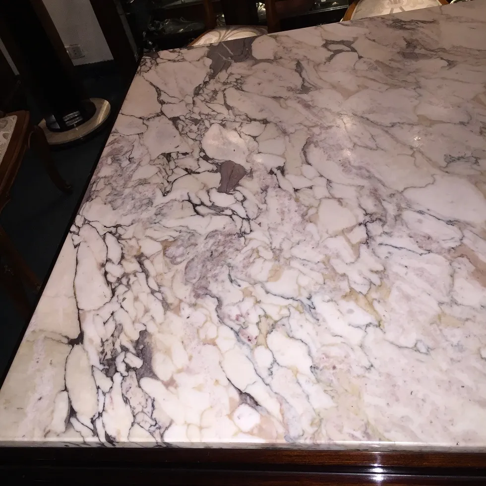 Tavolo da pranzo antico Art Deco per 6 persone con dettagli decorativi