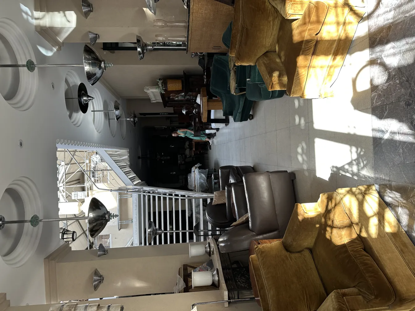 antique hanging lamps in a cozy setting