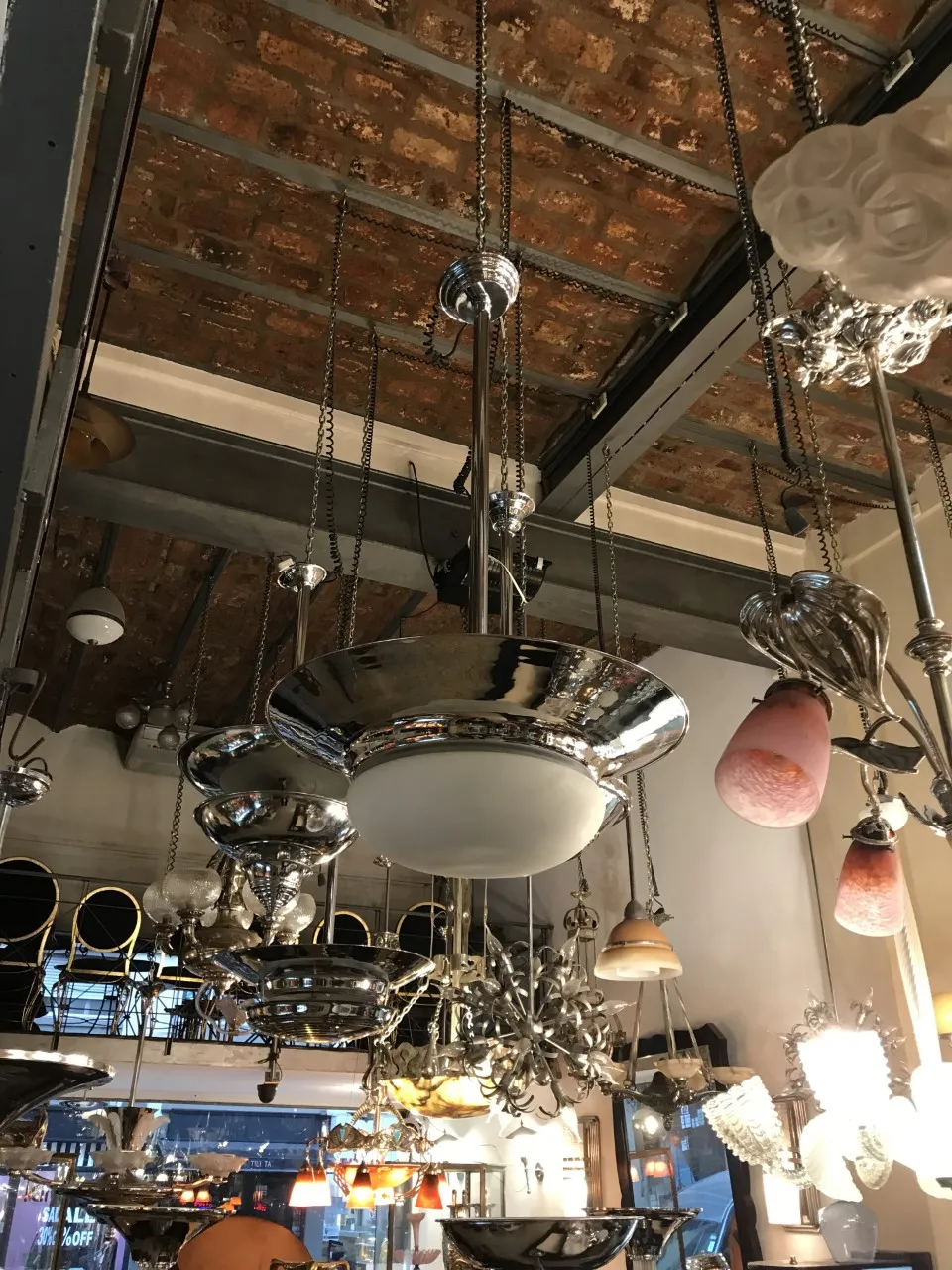 Antique hanging lamps in a cozy setting, beautiful lights.