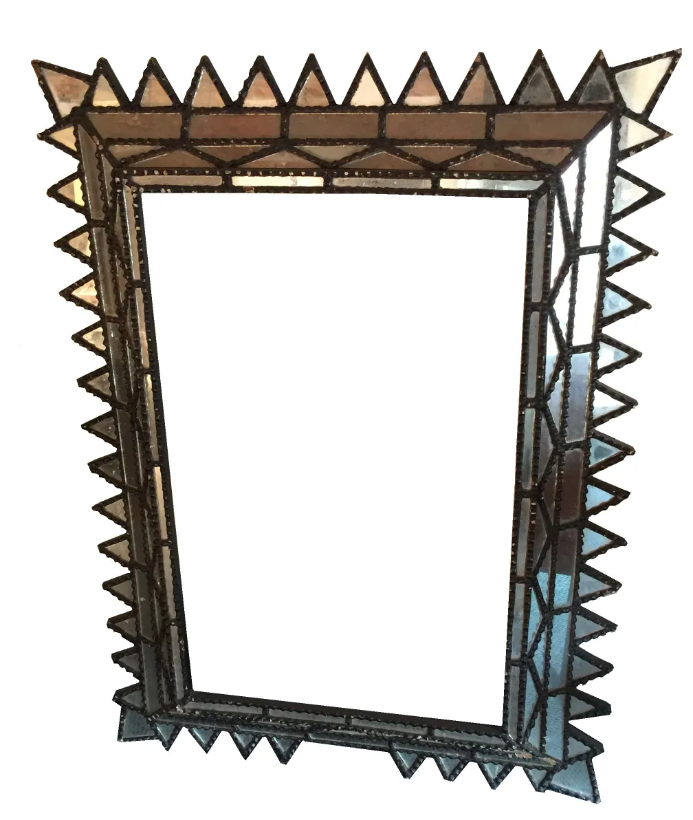 decorative antique mirror with a figured frame