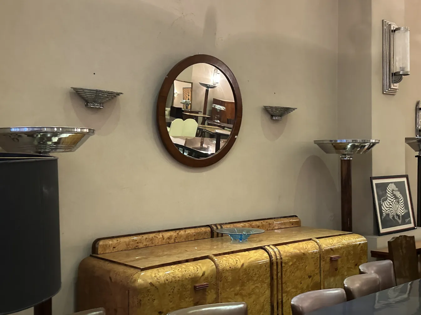 antique wall mirror with elegant decor