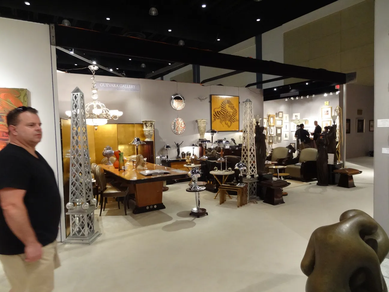 antique decorative mirror in an art gallery