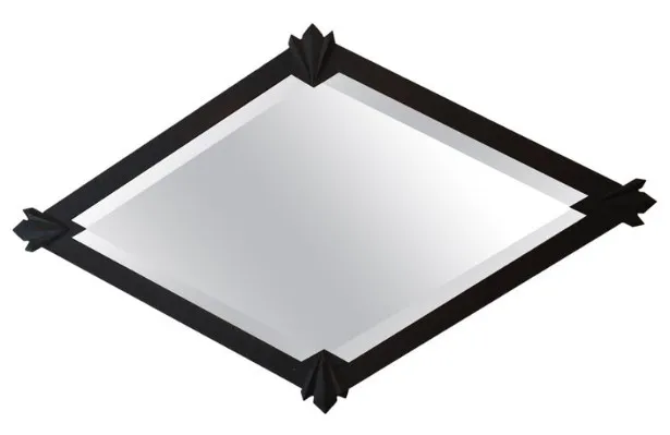 espejo antiguo con marco en forma de rombo decorativo, elegante y único