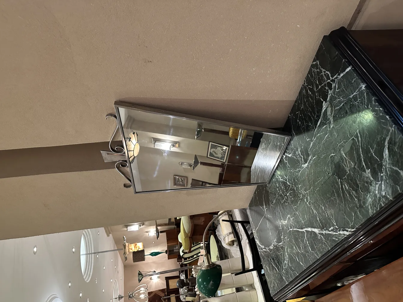 antique dresser mirror with decorative edges