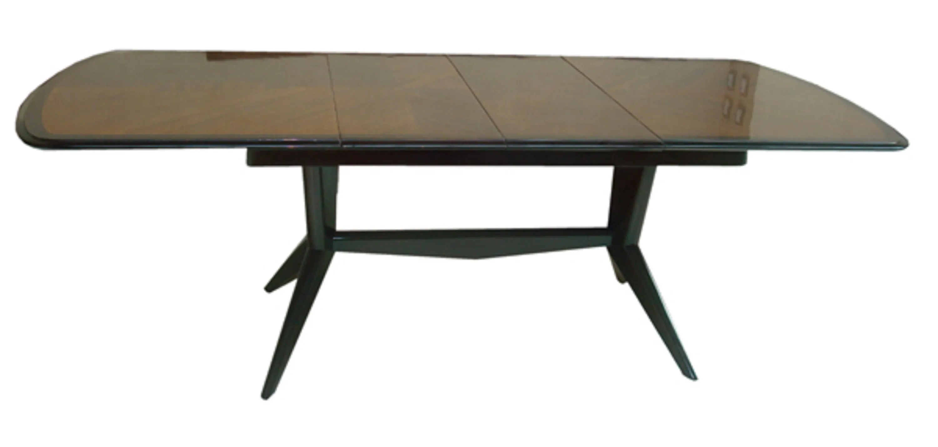 Mesa de comedor antigua para ocho personas del 1960, elegante y espaciosa.