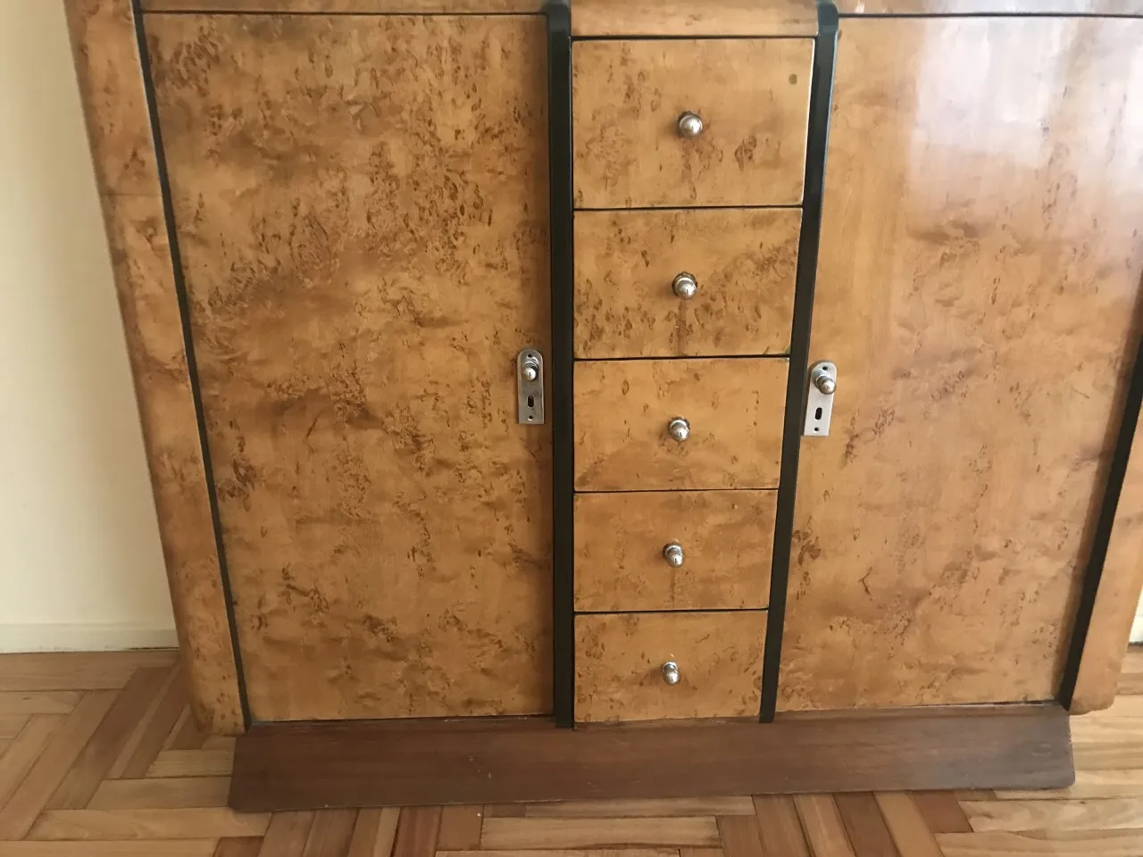 antique bookcase with compartments and appealing design