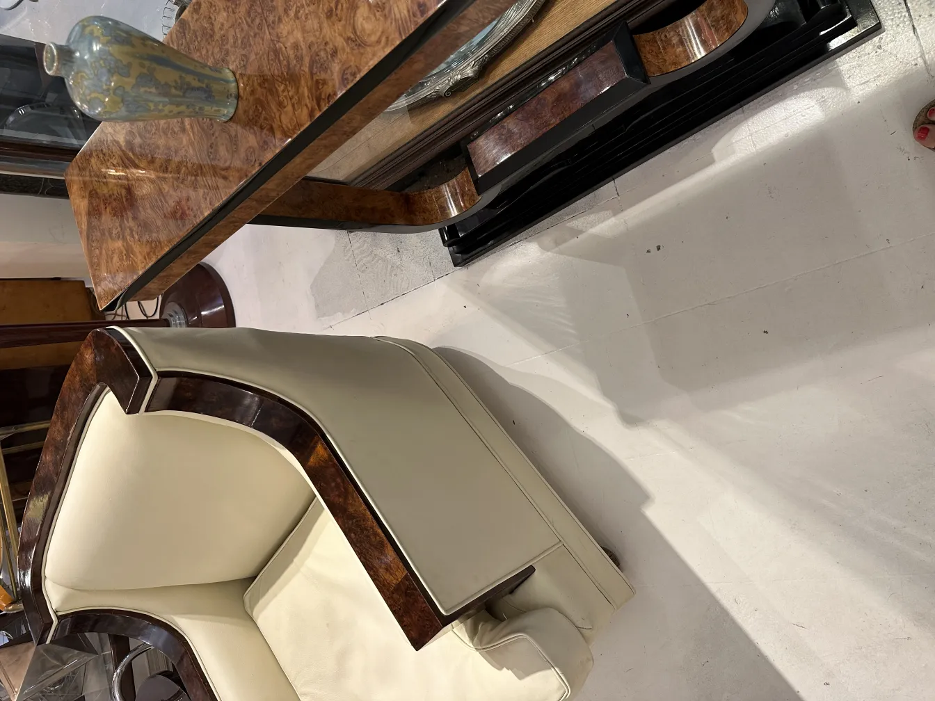 antique ceramic ornament on an elegant table