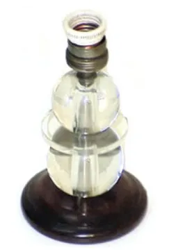 antike tischlampe adnet jacques mit dunklem sockel